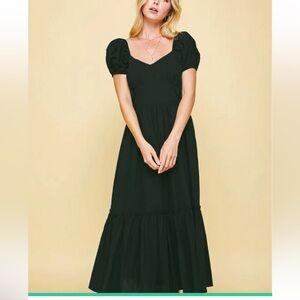 Pinch Black Puff Sleeve Midi/Maxi Dress